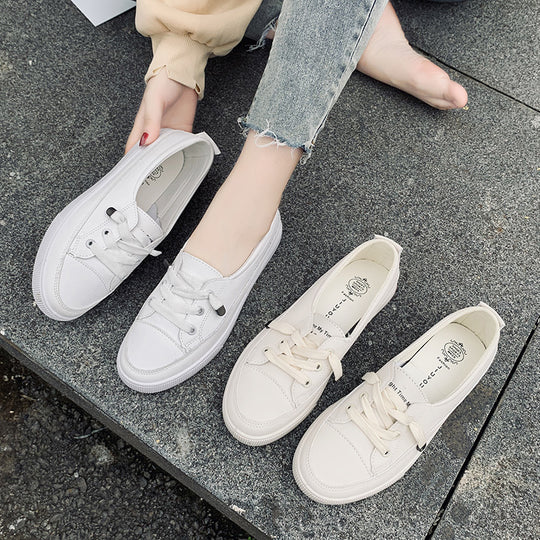 Damen Minimalistische Low-Top Sneaker aus Kunstleder mit gepolstertem Komfortfußbett Shop Nory