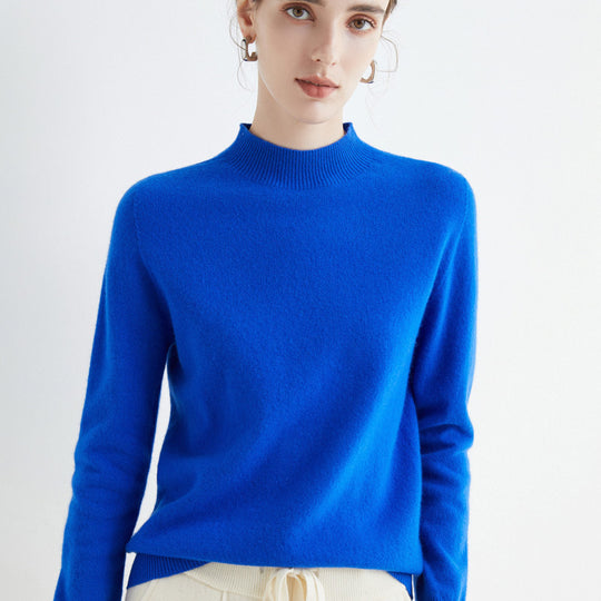 Damen Kurz-Mockneck-Pullover aus Kaschmir‑Look mit leichter Flauschoptik Shop Nory