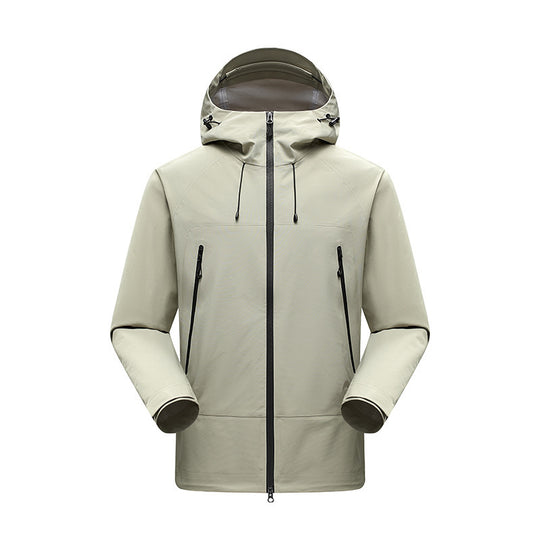 Herren Minimalistische technische dreilagige Softshelljacke mit versiegelten Nähten und wasserdichtem Frontreißverschluss Shop Nory