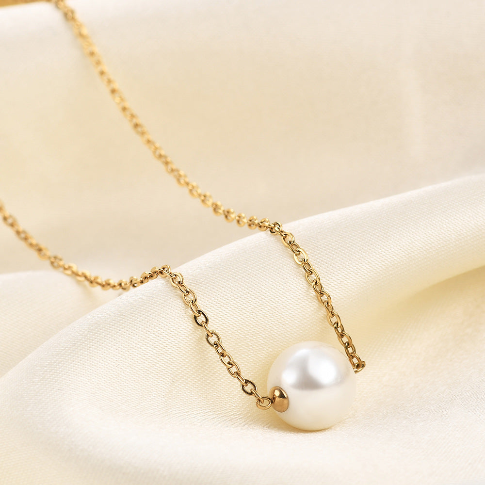 Damen Halskette mit elegantem Perlen-Anhänger Shop Nory