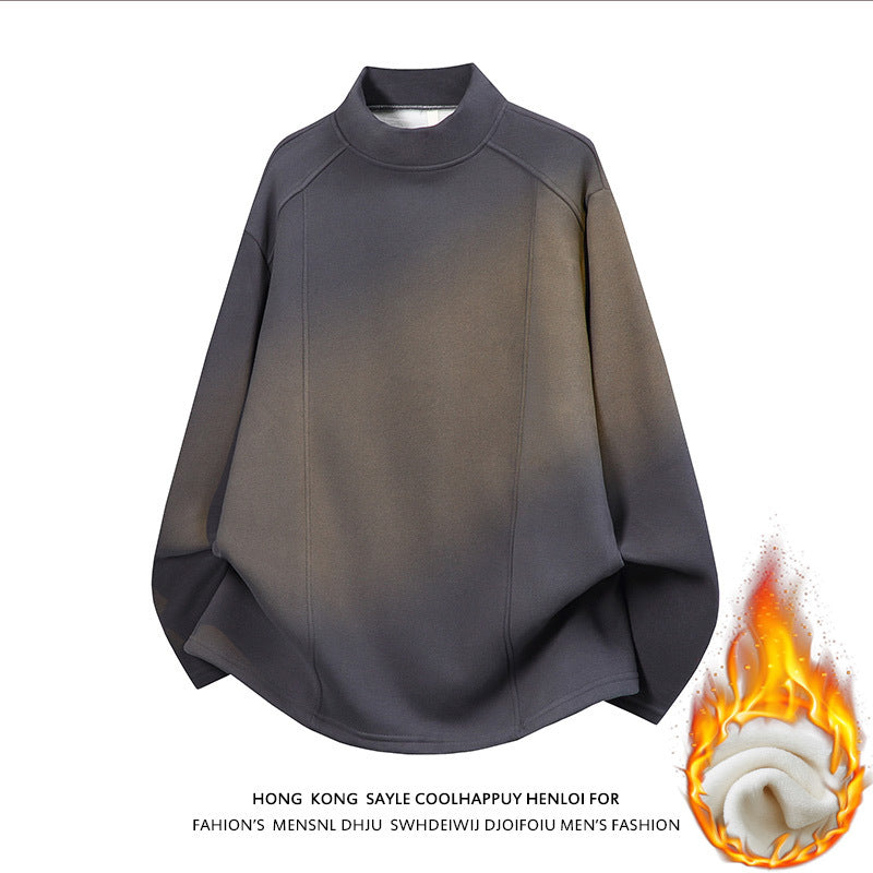 Herren Oversize Stehkragen-Sweatshirt mit Raglanärmeln und dezentem Farbverlauf Shop Nory