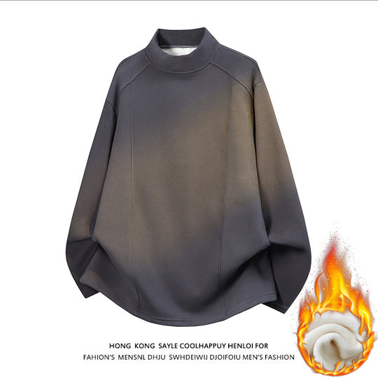Herren Oversize Stehkragen-Sweatshirt mit Raglanärmeln und dezentem Farbverlauf Shop Nory
