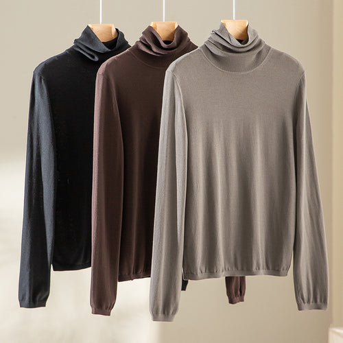 Damen Ultraleichter Feinstrick-Rollkragenpullover mit schlanker Silhouette und fein gerippten Abschlüssen Shop Nory