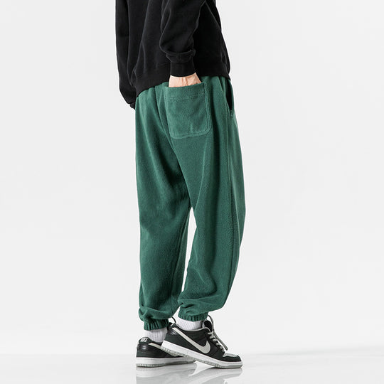 Herren Weit geschnittene Fleece-Jogginghose mit elastischen Bündchen und Eingrifftaschen Shop Nory
