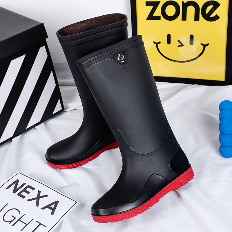 Herren Mittelhohe Wasserdichte Gummistiefel mit kontrastierender Profilsohle Shop Nory