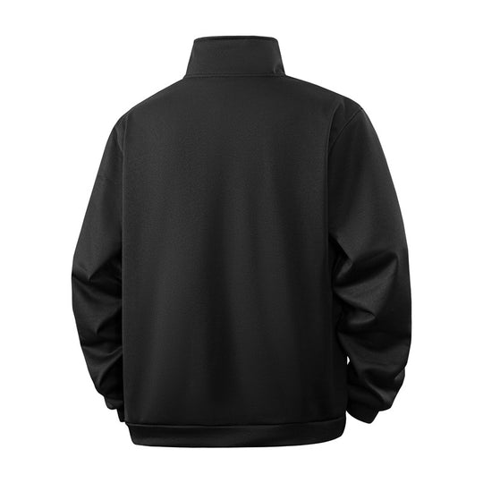 Herren Halbzip-Sweatshirt mit Stehkragen und Rippbündchen Shop Nory