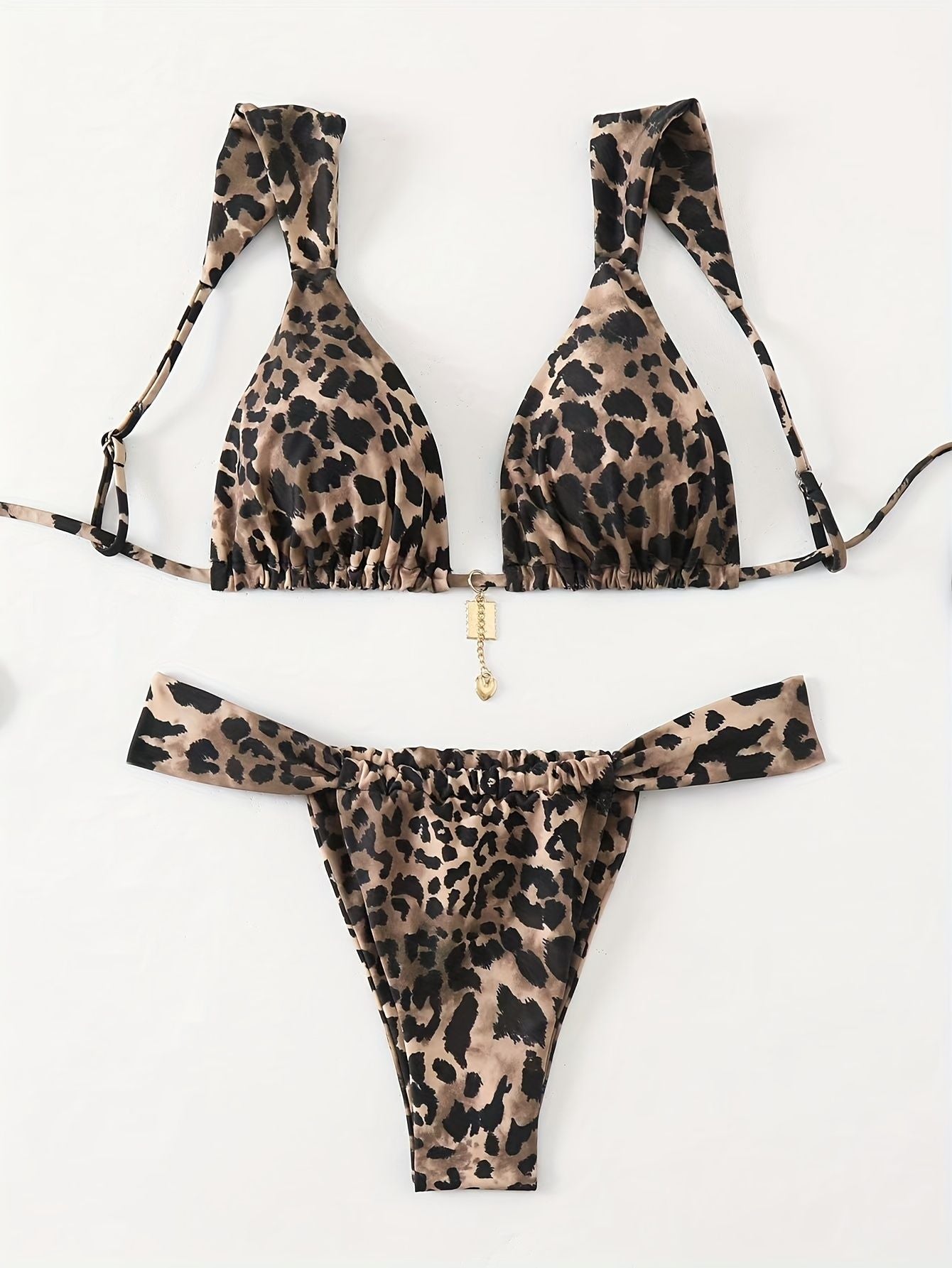 Damen zweiteiliges Tiermuster-Bikini-Set