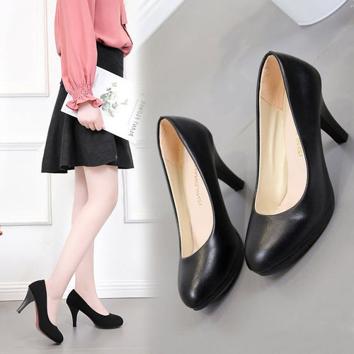 Damen elegante Pumps mit komfortablem Blockabsatz 1782226294