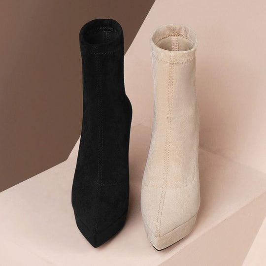 Damen Sock-Stiefelette mit Plateau und hohem Stiletto Shop Nory