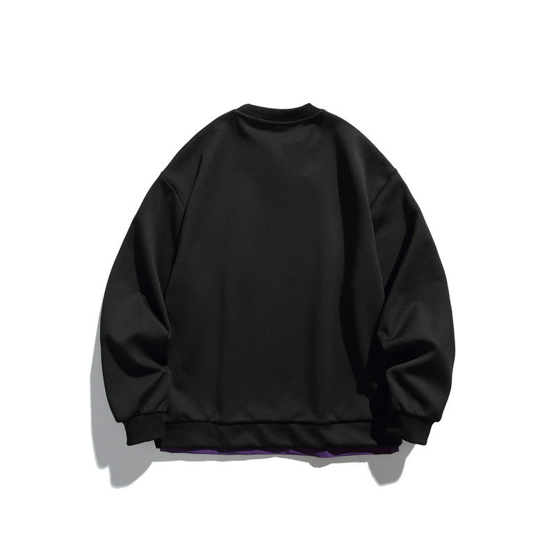 Unisex Oversize-Sweatshirt mit kontrastierter Reißverschluss-Brusttasche und doppellagigem Saum Shop Nory
