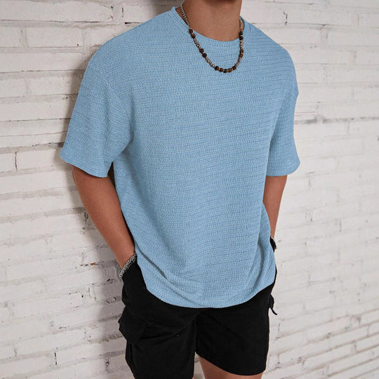 Herren lässiges Struktur-T-Shirt