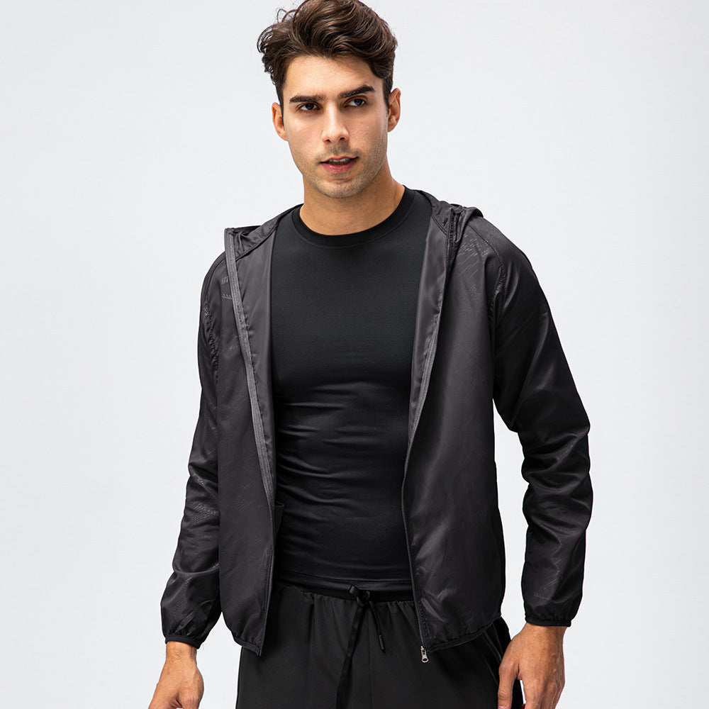 Herren leichte Laufjacke mit atmungsaktiven Eigenschaften und reflektierendem Design