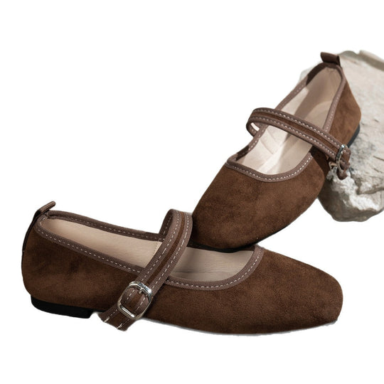 Damen edle Ballerinas mit klassischem Riemen