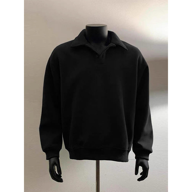 Herren Poloshirt-Sweatshirt mit Hemdkragen und Oversize-Schnitt Shop Nory