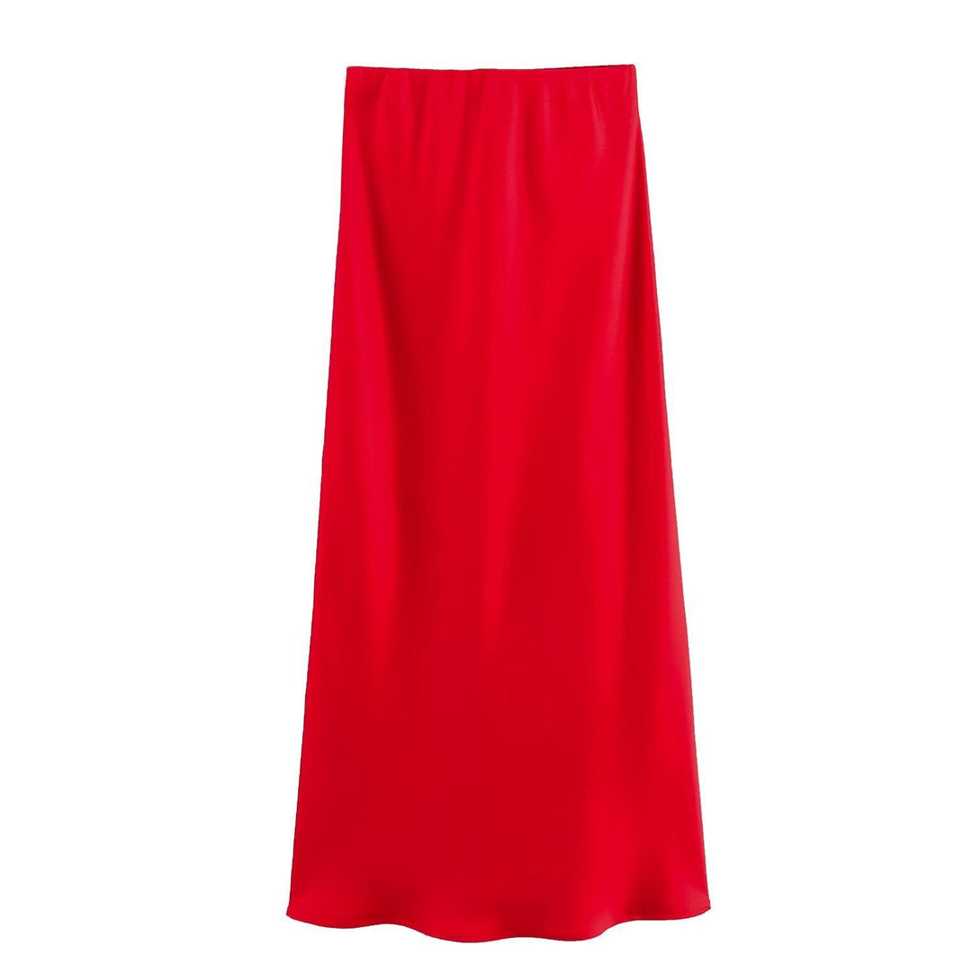 Damen langer Satinrock