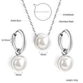 Damen Schmuckset mit Edelstahl Schmuckstücken und eleganten Perlenanhängern Shop Nory