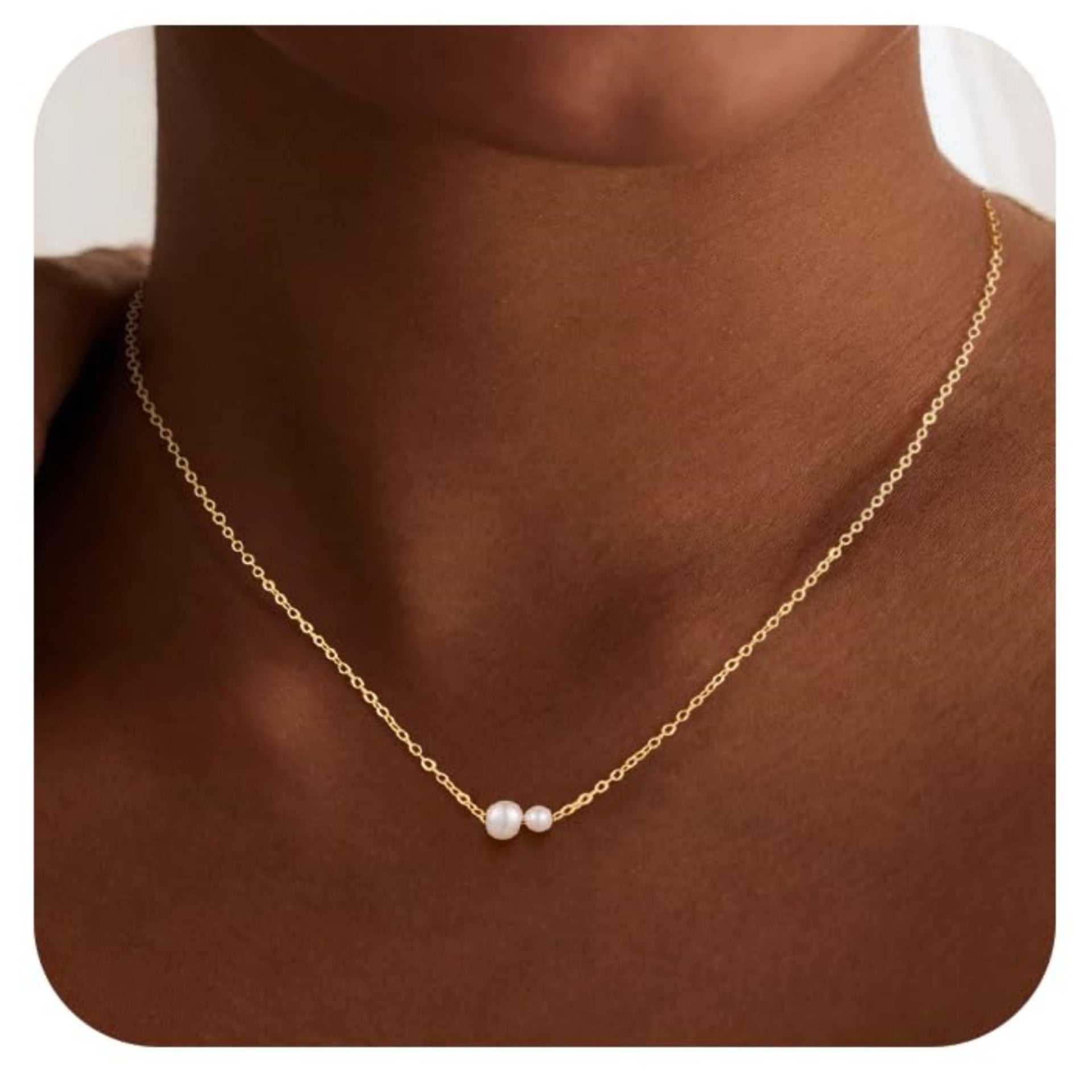 Damen Halskette mit charmanten Perlen- und Kristallelementen Shop Nory