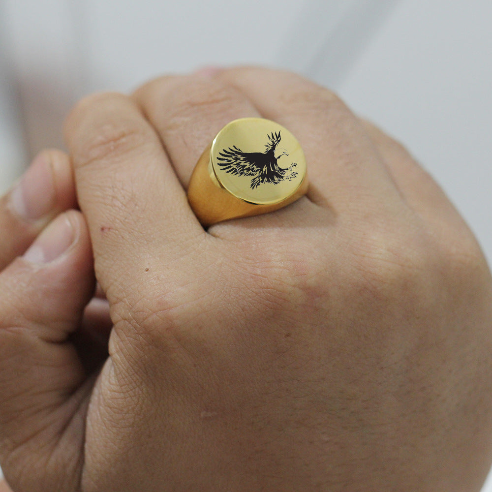 Herren Ring mit kunstvollem Adler-Motiv Shop Nory