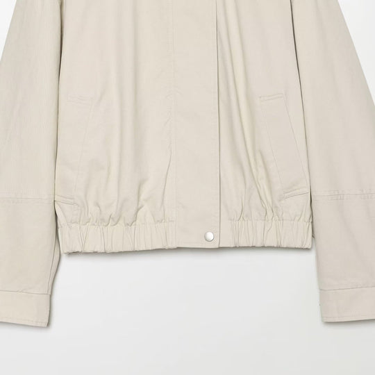 Damen Oversized Blousonjacke mit hohem Rippkragen, Druckknopfleiste und elastischem Saum Shop Nory