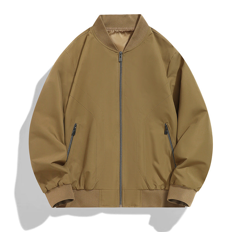 Herren Leichte winddichte Bomberjacke mit Reißverschluss, Rippbündchen und verdeckten Seitentaschen Shop Nory