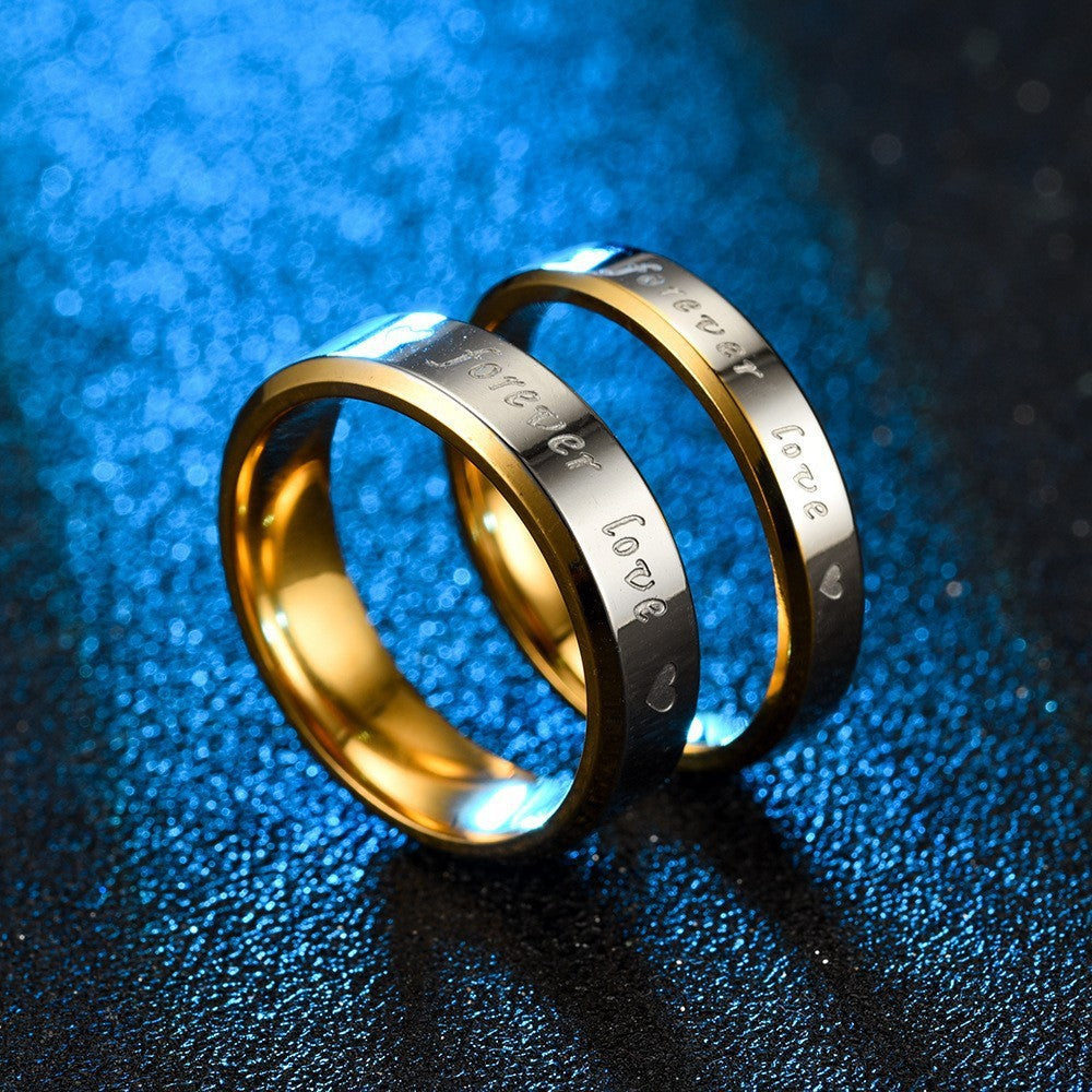Damen Ring mit eingravierter Botschaft und hochwertiger Edelstahl-Oberfläche Shop Nory