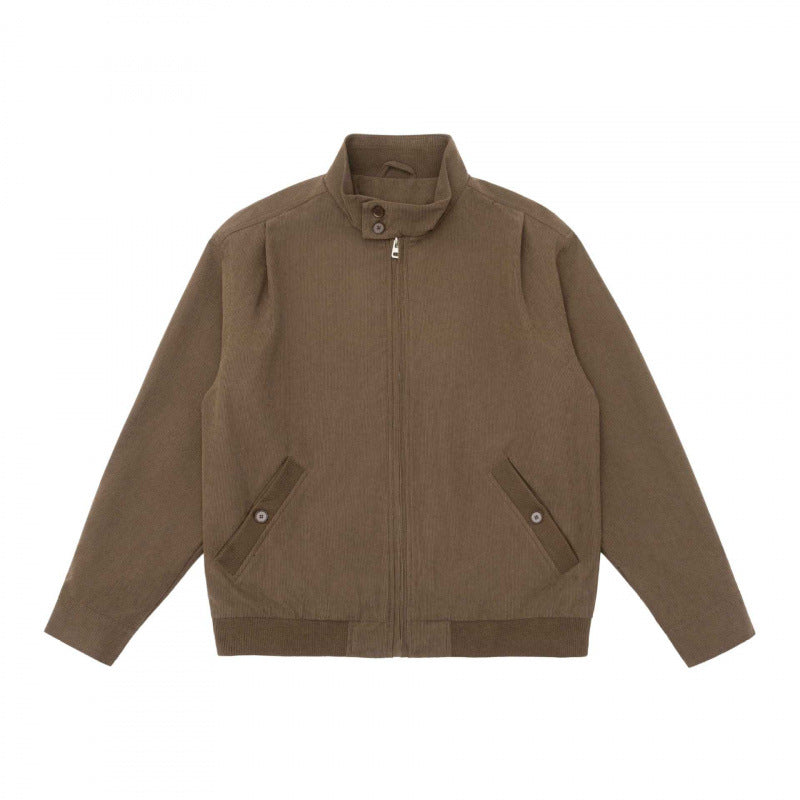 Herren Leichte Blousonjacke im Bomberstil mit Stehkragen und verdecktem Reißverschluss Shop Nory