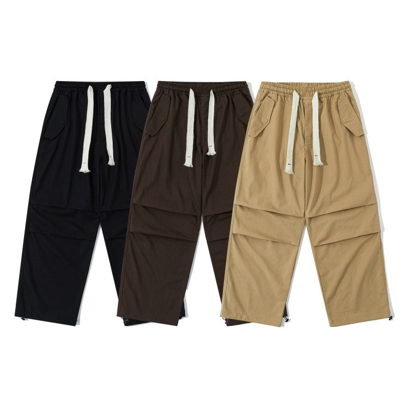 Unisex Weite Utility-Cargohose mit elastischem Bund, Kordelzug und verstellbarem Saum Shop Nory
