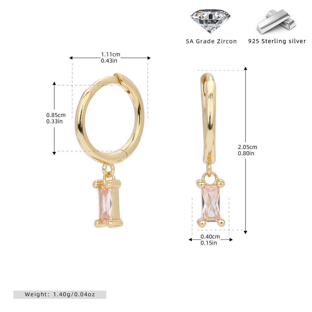 Damen Ohrhänger mit verführerischem Zirkonanhänger aus hochwertigem 925 Sterling Silber Shop Nory