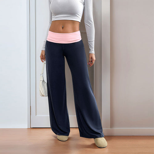 Damen Sportliche Freizeithose mit weitem Bein