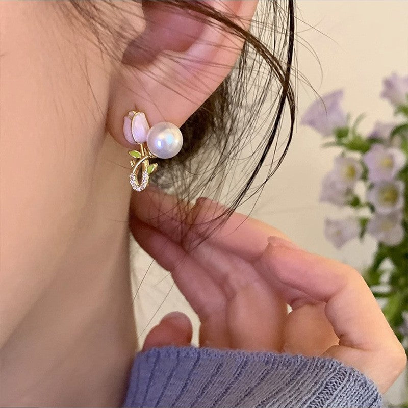 Damen Ohrringe mit floralem Design und Zirkonia Shop Nory