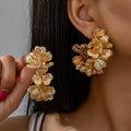Damen Ohrhänger mit kunstvollem Blumendesign Shop Nory