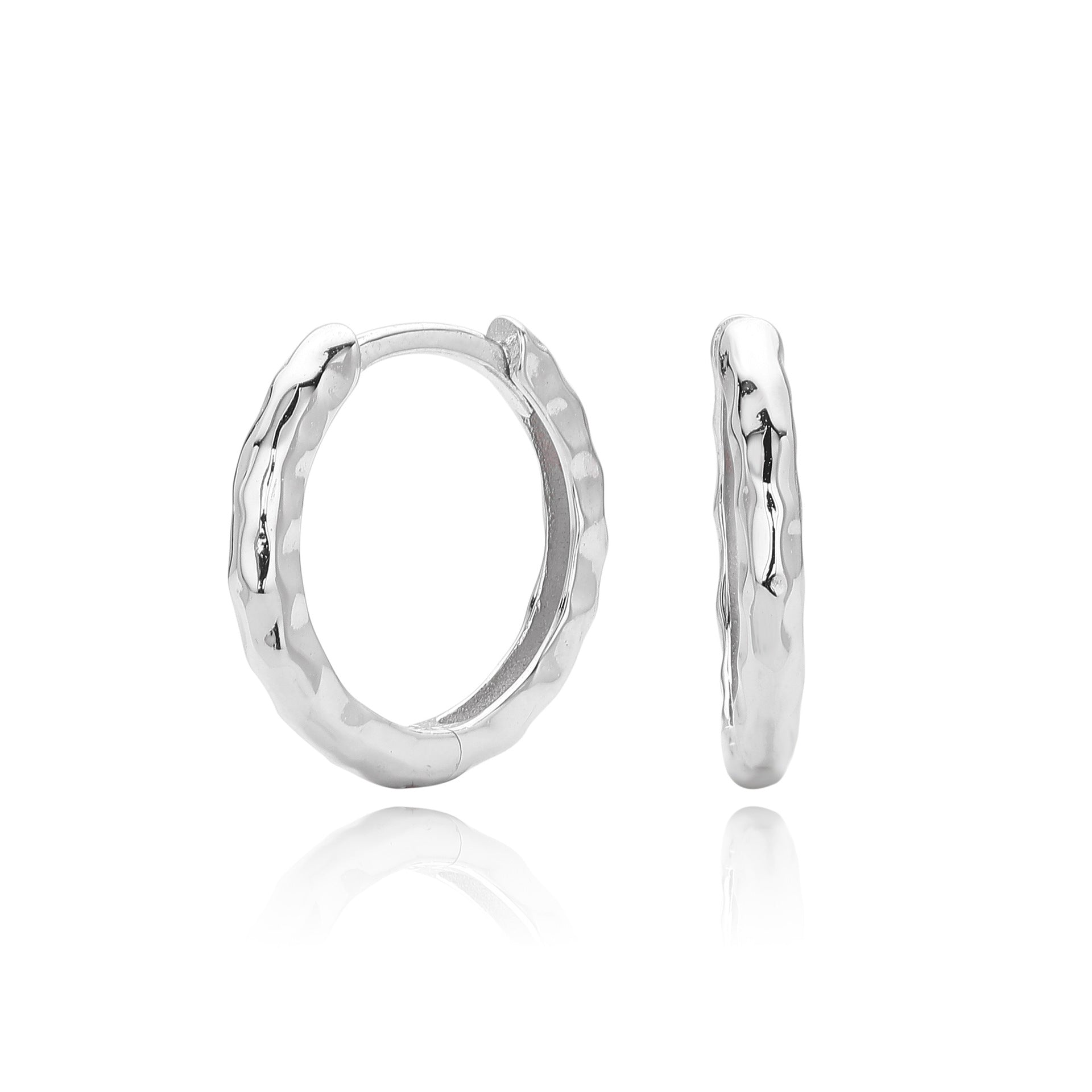 Damen Creolen mit elegantem gewelltem Design aus hochwertigem 925 Sterling Silber Shop Nory