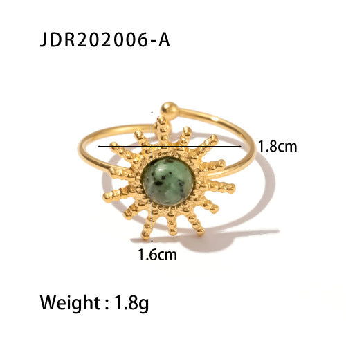 Damen Offener Ring mit floralem Design und funkelndem Zirkonia Shop Nory
