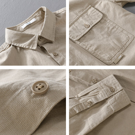Herren Vielseitiges Baumwoll-Overshirt mit aufgesetzter Klappentasche und entspanntem Schnitt Shop Nory
