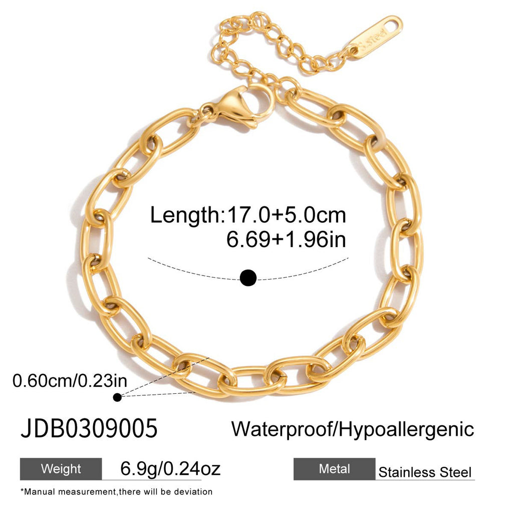 Damen Armband aus hypoallergenem Edelstahl mit verstellbarem Kettenverschluss Shop Nory