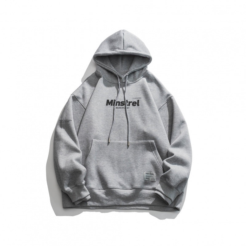 Unisex Oversize-Kapuzenpullover mit minimalem Logoprint, Fleece-Innenfutter und Kängurutasche Shop Nory