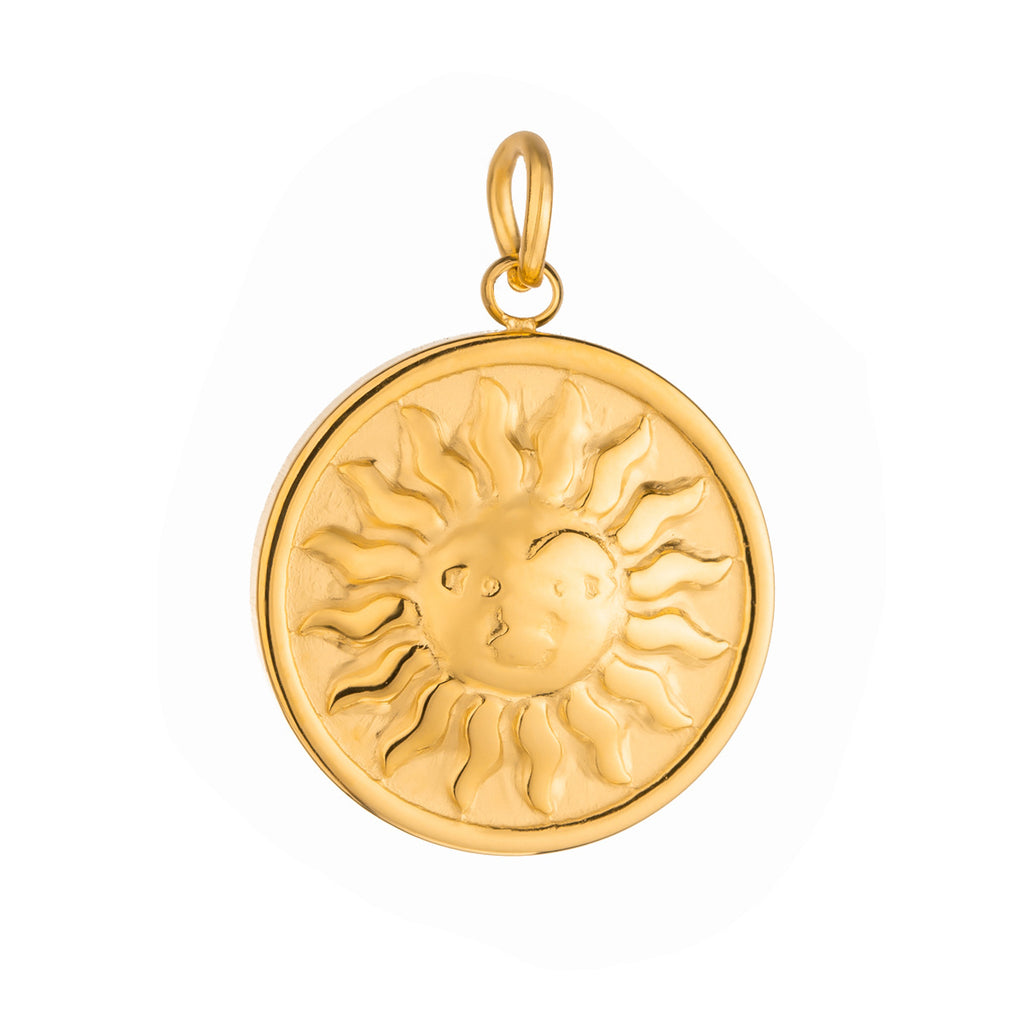 Damen Anhänger mit filigranem Sonnendesign aus hypoallergenem Edelstahl Shop Nory