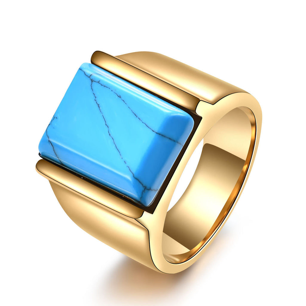 Herren Ring mit kunstvollem Blaustern-Design Shop Nory