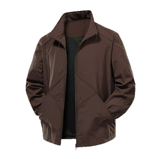 Herren Leichte technische Windjacke mit Mesh‑Futter und Stehkragen Shop Nory