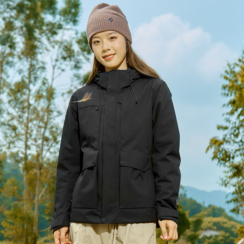 Herren Technische wasserdichte Parka-Jacke mit verstellbarer Kapuze und multifunktionalen Taschen Shop Nory