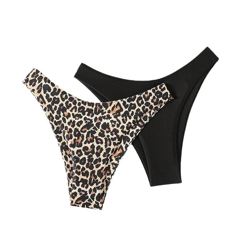 Damen Bikini-Hipster mit raffiniertem Leo-Muster und klassischem Schwarz Shopnory