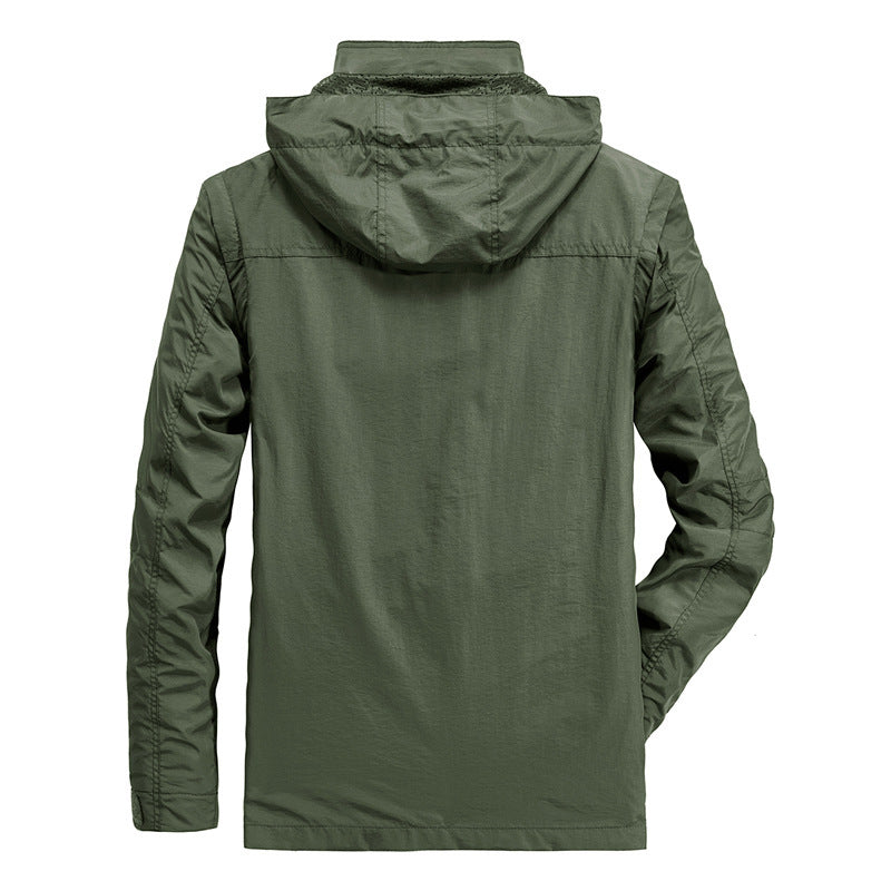 Herren Feldparka mit abnehmbarer Kapuze, atmungsaktivem Meshfutter und vielseitigen Fronttaschen Shop Nory