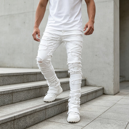 Herren Zerrissene Skinny Jeans Shop Nory