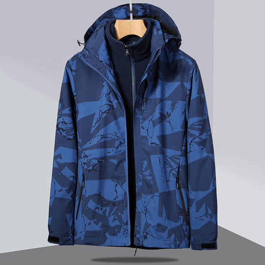 Damen zweilagige Softshelljacke mit abnehmbarer Fleece-Innenjacke und Kapuze Shop Nory