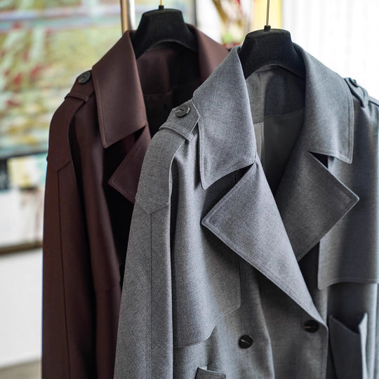 Damen Modischer Trenchcoat mit Taillengürtel Shop Nory
