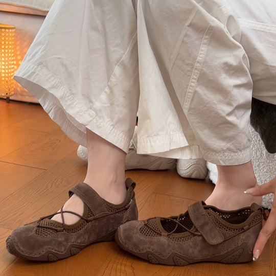 Damen Komfortable Freizeitschuhe mit atmungsaktivem Obermaterial und verspieltem Design Shopnory