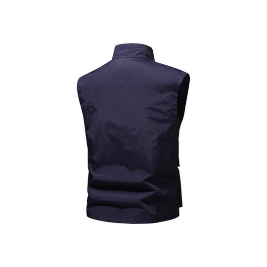 Herren Reise-Performance-Weste mit hohem Kragen, wasserabweisender Microfaser und Mehrfachtaschen Shop Nory