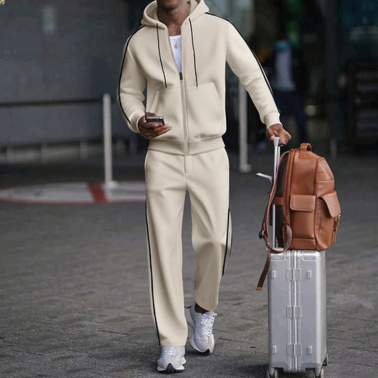 Herren Sportlicher Zweiteiliger Jogginganzug mit modernem Schnitt und praktischen Taschen