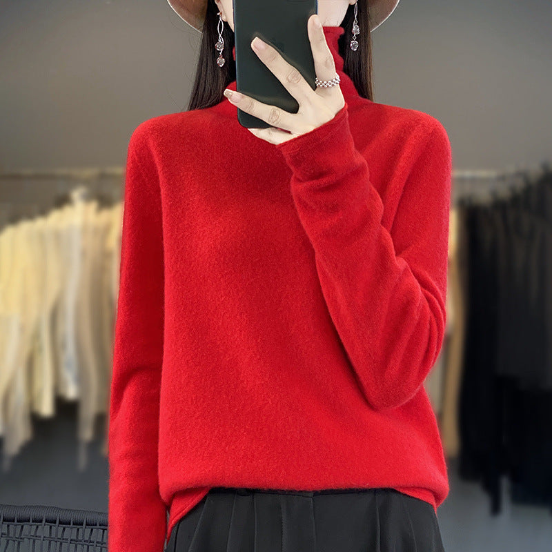 Damen Weicher Feinstrick-Rollkragenpullover mit kaschmirähnlicher Haptik und verlängerten Bündchen Shop Nory