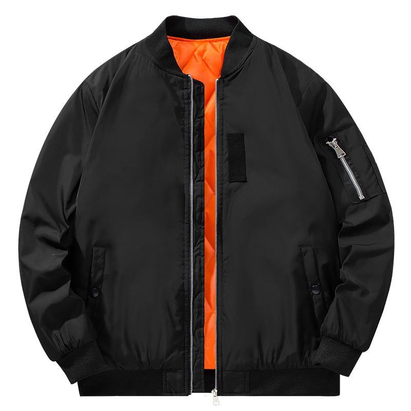 Herren Bomberjacke im Fliegerstil mit wattierter Thermofütterung und Ärmel-Utilitytasche Shop Nory